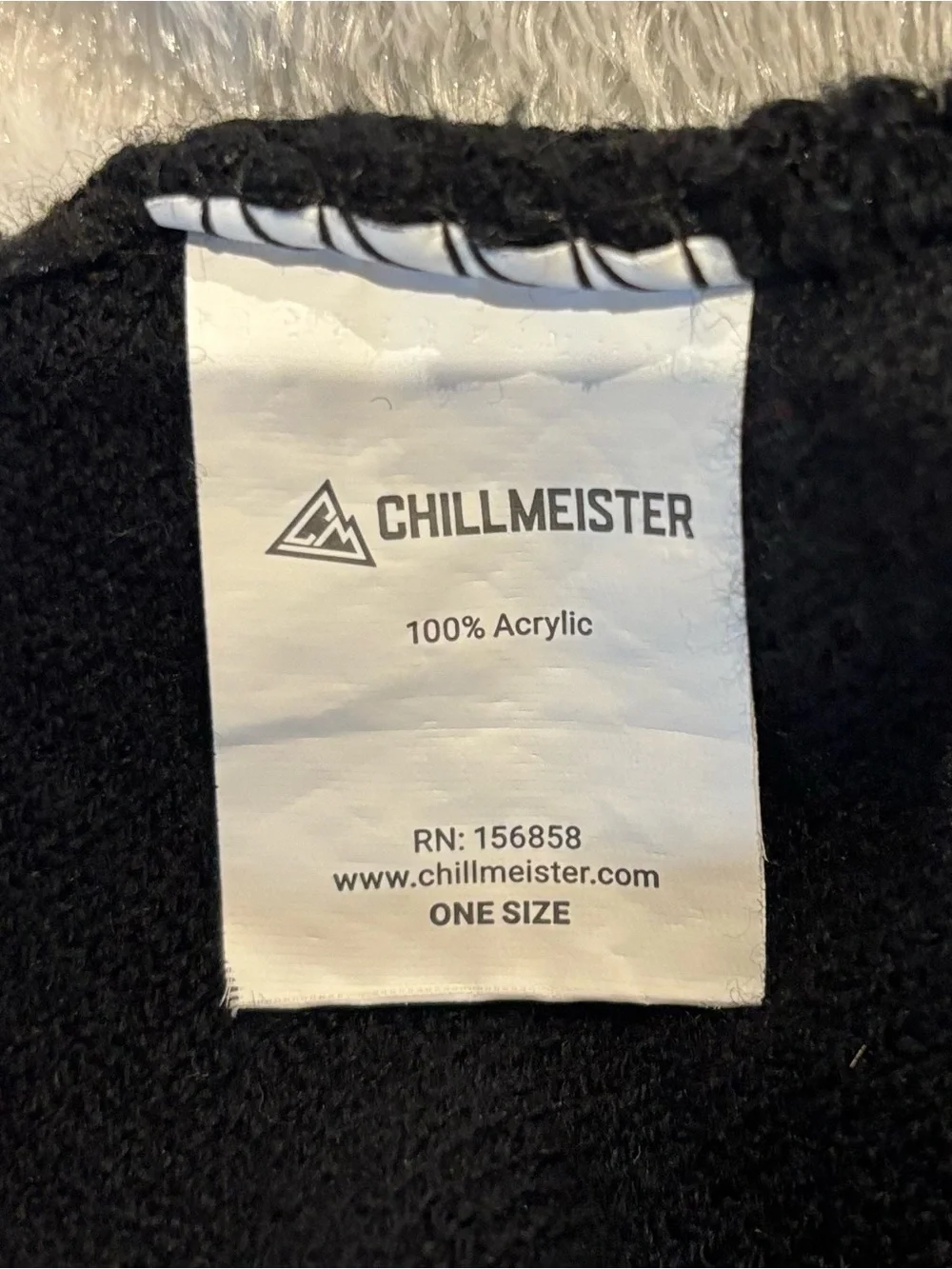 Chillmaster Black Knit Beanie with Subtle Triangle Logo - Women Accessories Hat